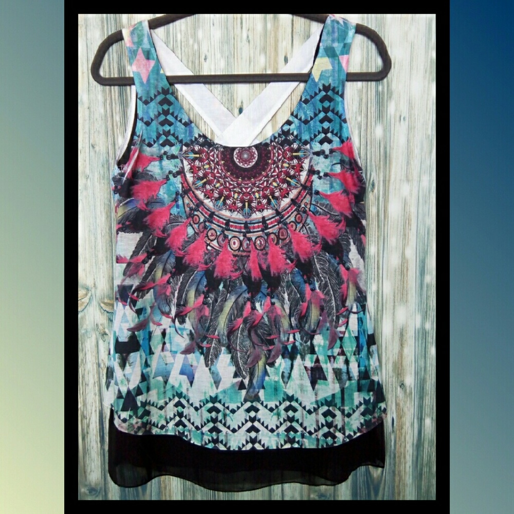 Petrol dream catcher print tank top